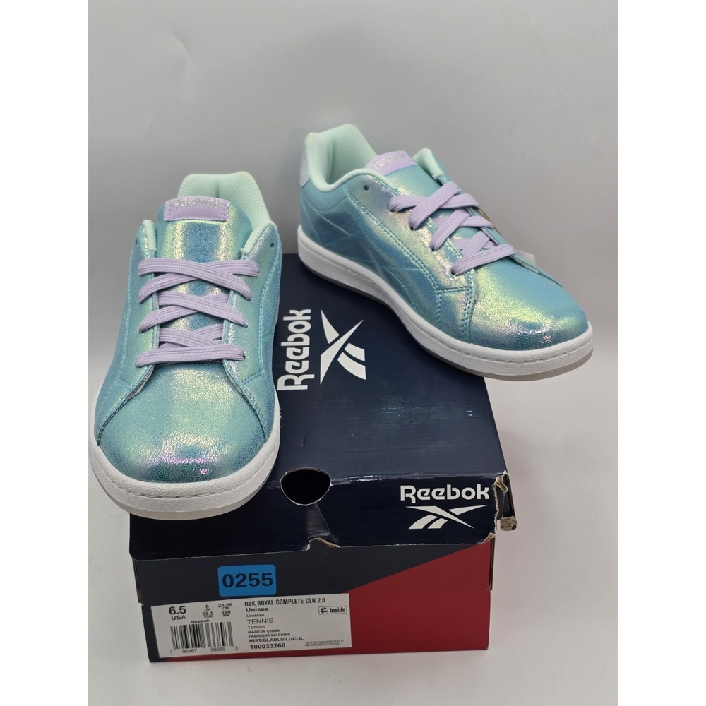Reebok Child Unisex Royal‎ Complete Clean 2.0 Teal Sneaker Shoes Kids Sz 6.5